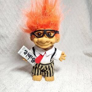 Russ Troll "Stock Broker" Doll, 5in Orange hair